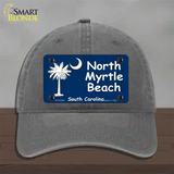 North Myrtle Beach Flag Novelty License Plate Hat Unconstructed Cotton / Charcoal