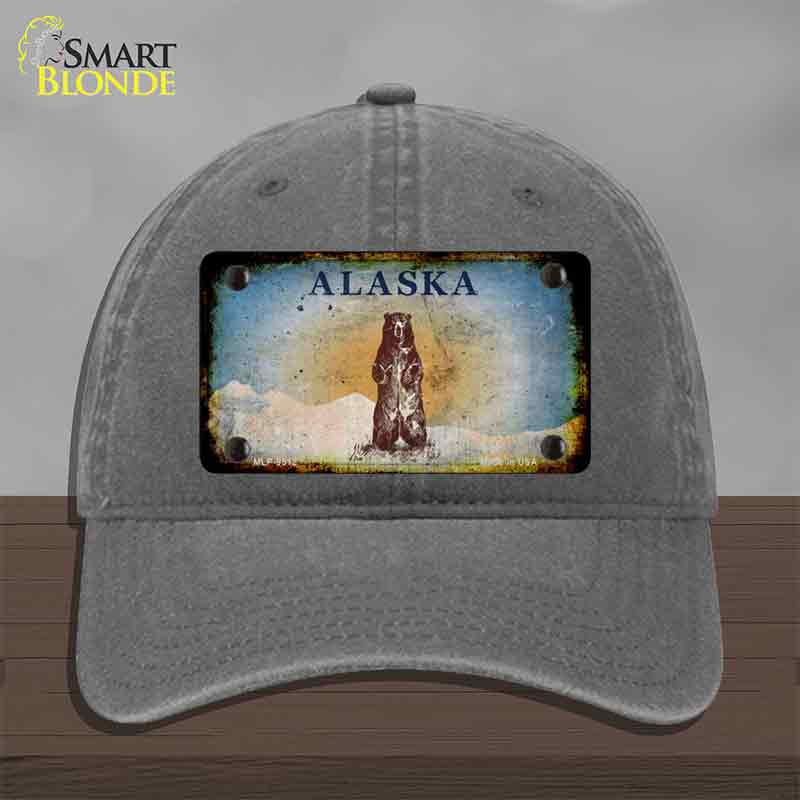 Alaska Bear Rusty Novelty License Plate Hat HAT-MLP-9512