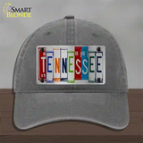 Tennessee License Plate Art Novelty License Plate Hat Unconstructed Cotton / Charcoal