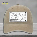 Route 66 Historic States Novelty License Plate Hat Unconstructed Cotton / Khaki