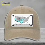 A Piece Of History Novelty License Plate Hat Unconstructed Cotton / Khaki