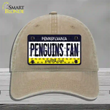 Penguins Fan Pennsylvania Novelty License Plate Hat Unconstructed Cotton / Khaki