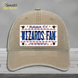 Wizards Fan Washington DC Novelty License Plate Hat Unconstructed Cotton / Khaki