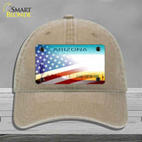 Arizona with American Flag Novelty License Plate Hat HAT-MLP-12331
