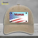 Arkansas with American Flag Novelty License Plate Hat HAT-MLP-12332