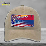 Arizona Centennial American Flag Novelty License Plate Hat HAT-MLP-12436