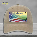 Alabama with American Flag Novelty License Plate Hat HAT-MLP-12475