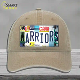 Warriors Strip Art Novelty License Plate Hat Tag Unconstructed Cotton Khaki