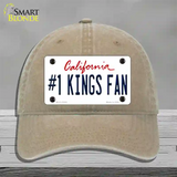 Number 1 Kings Fan California Novelty License Plate Hat Tag Unconstructed Cotton Khaki