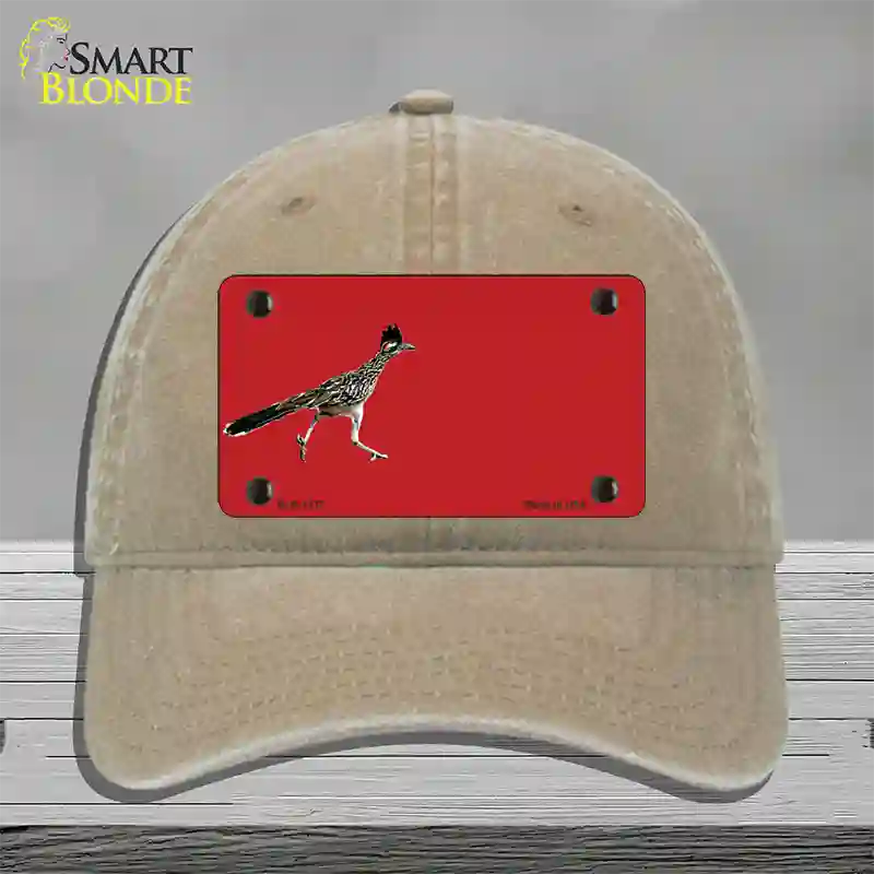 Roadrunner Offset Novelty License Plate Hat Unconstructed Cotton / Khaki