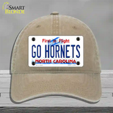 Hornets Fan Novelty License Plate Hat Tag Unconstructed Cotton Khaki