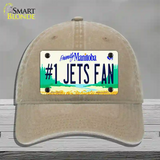 Number 1 Jets Fan Manitoba Novelty License Plate Hat Tag Unconstructed Cotton / Khaki