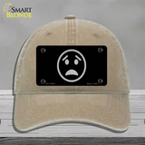 Worried Black Novelty License Plate Hat Tag Unconstructed Cotton Khaki