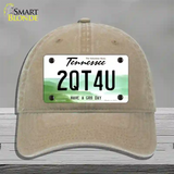 Too Cute For You Novelty License Plate Hat Tag Unconstructed Cotton Khaki