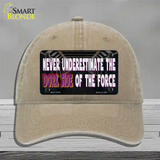 The Dork Side Novelty License Plate Hat Tag Unconstructed Cotton Khaki
