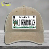 Old Orchard Beach Maine Novelty License Plate Hat Tag Unconstructed Cotton Khaki