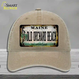 Old Orchard Beach Maine Rusty Novelty License Plate Hat Tag Unconstructed Cotton Khaki