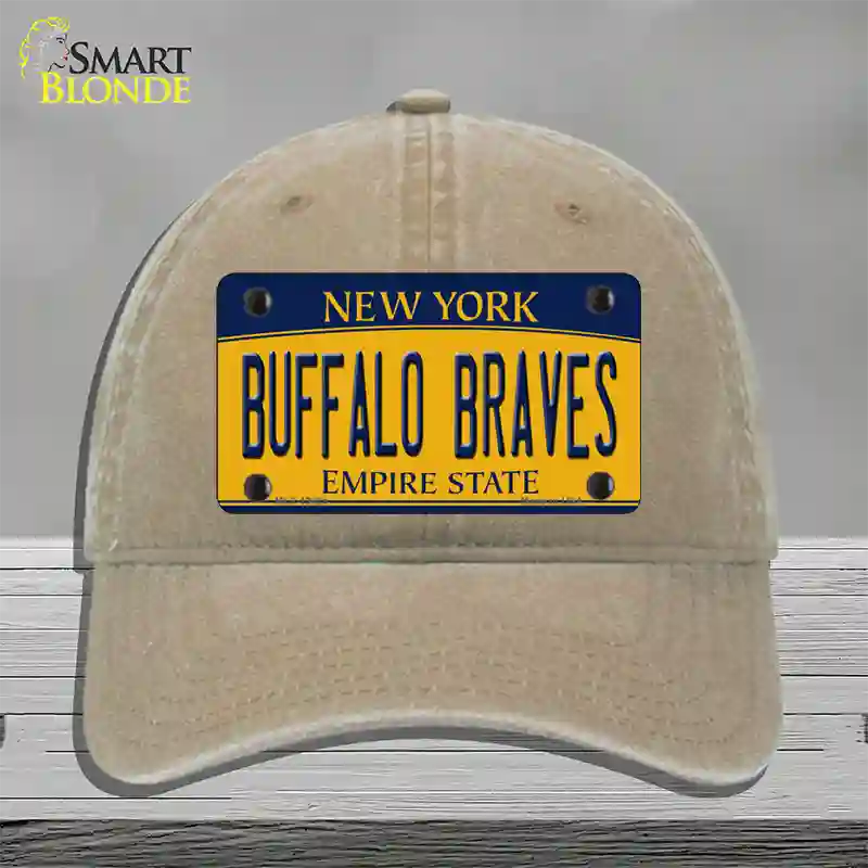Buffalo Braves New York Novelty License Plate Hat Tag Unconstructed Cotton Khaki