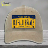 Buffalo Braves New York Novelty License Plate Hat Tag Unconstructed Cotton Khaki