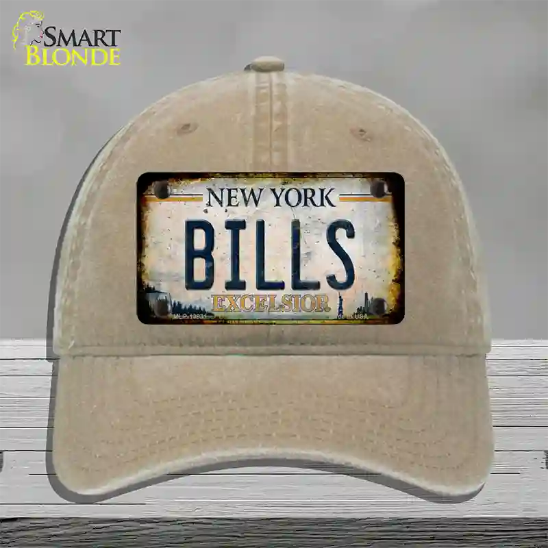 Bills Excelsior New York Rusty Novelty License Plate Hat Tag Unconstructed Cotton Khaki