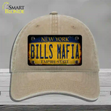 Bills Mafia New York Yellow Rusty Novelty License Plate Hat Tag Unconstructed Cotton Khaki