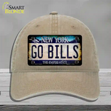 Go Bills New York Rusty Novelty License Plate Hat Tag Unconstructed Cotton Khaki