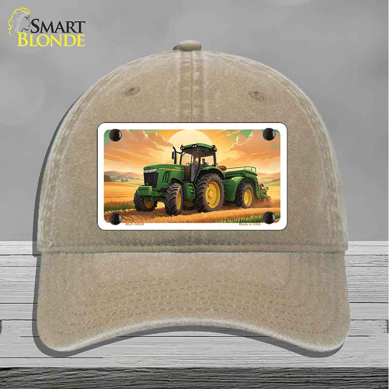 Tractor Sunset Novelty License Plate Hat HAT-MLP-14508