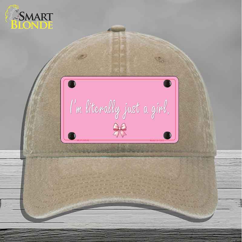 Im Literally Just a Girl Novelty License Plate Hat HAT-MLP-14530