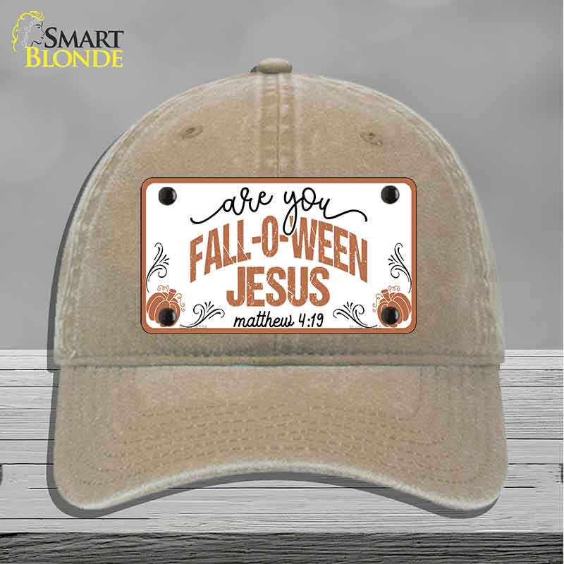 Fall-o-ween Jesus Novelty License Plate Hat HAT-MLP-14534