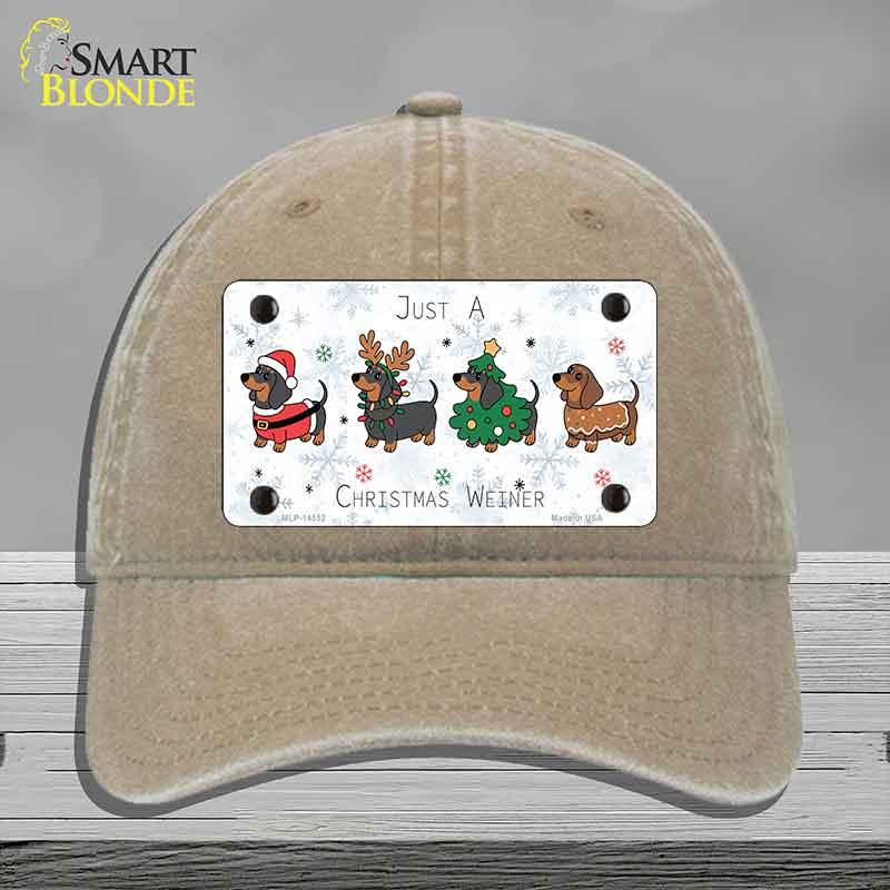 Just a Christmas Weiner Novelty License Plate Hat HAT-MLP-14552