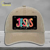 Jesus Loves You Novelty License Plate Hat HAT-MLP-14553