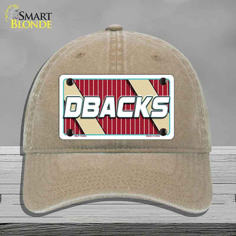 DBACKS Graphic Novelty License Plate Hat HAT-MLP-14565 Unconstructed Cotton Khaki