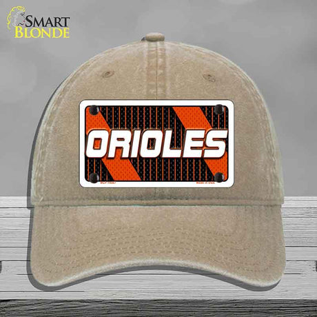 ORIOLES Graphic Novelty License Plate Hat HAT-MLP-14567 Unconstructed Cotton Khaki