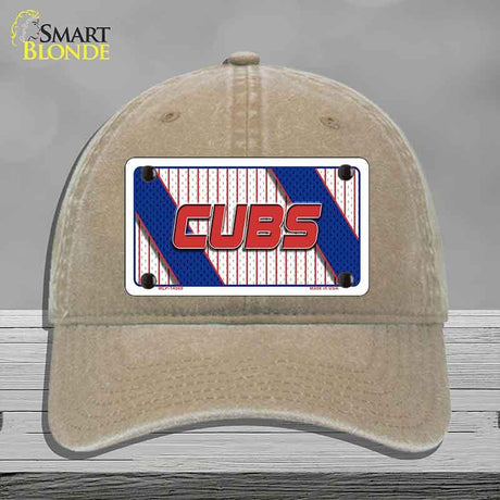 CUBS Graphic Novelty License Plate Hat HAT-MLP-14569 Unconstructed Cotton Khaki