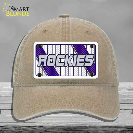 ROCKIES Graphic Novelty License Plate Hat HAT-MLP-14573 Unconstructed Cotton Khaki