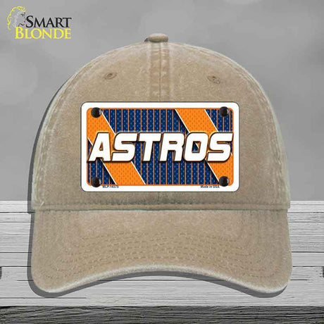 ASTROS Graphic Novelty License Plate Hat HAT-MLP-14575 Unconstructed Cotton Khaki
