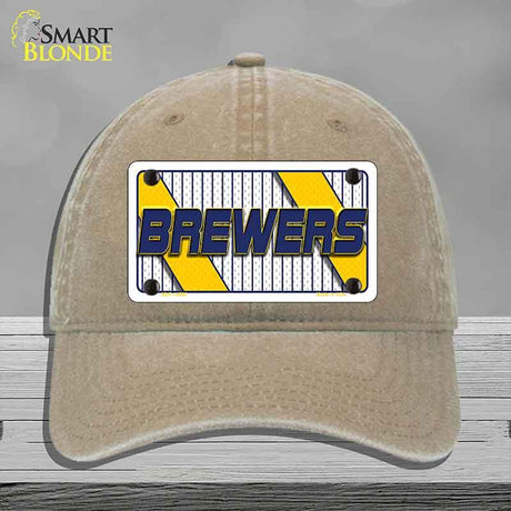 BREWERS Graphic Novelty License Plate Hat HAT-MLP-14580 Unconstructed Cotton Khaki