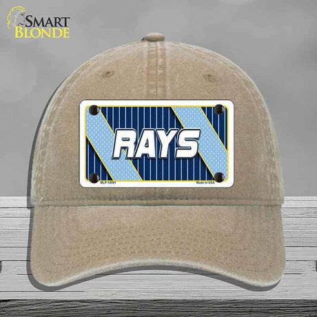 Beige cap with a 'RAYS' license plate design on a gray background