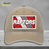 Beige cap with 'RAPTORS' license plate design on a gray background