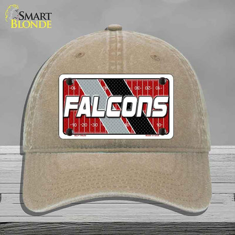 FALCONS Graphic Novelty License Plate Hat HAT-MLP-14626 Unconstructed Cotton Khaki
