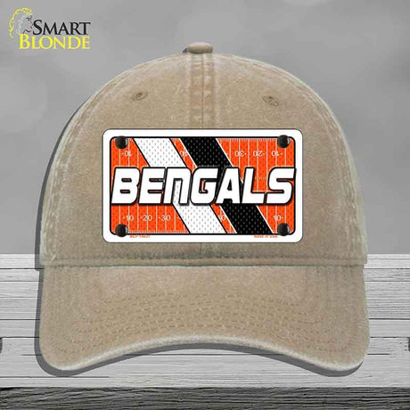 BENGALS Graphic Novelty License Plate Hat HAT-MLP-14631 Unconstructed Cotton Khaki