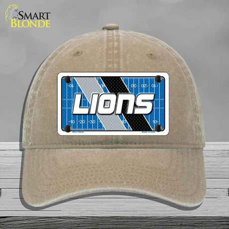LIONS Graphic Novelty License Plate Hat HAT-MLP-14635 Unconstructed Cotton Khaki