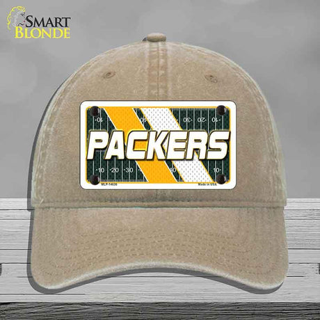 PACKERS Graphic Novelty License Plate Hat HAT-MLP-14636 Unconstructed Cotton Khaki
