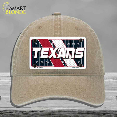 TEXANS Graphic Novelty License Plate Hat HAT-MLP-14637 Unconstructed Cotton Khaki
