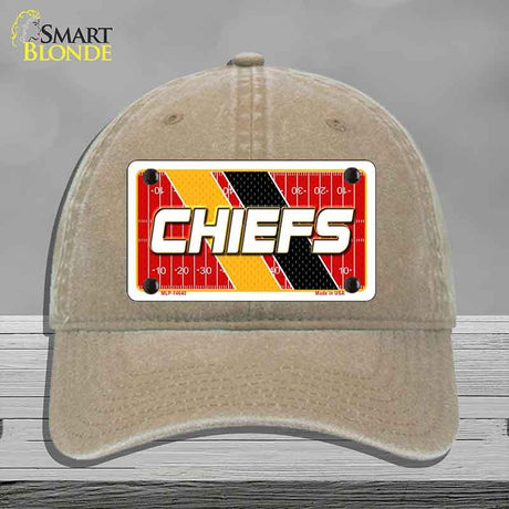 CHIEFS Graphic Novelty License Plate Hat HAT-MLP-14640 Unconstructed Cotton Khaki