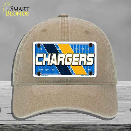 CHARGERS Graphic Novelty License Plate Hat HAT-MLP-14642 Unconstructed Cotton Khaki