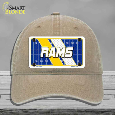 RAMS Graphic Novelty License Plate Hat HAT-MLP-14643 Unconstructed Cotton Khaki