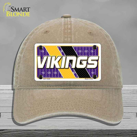 VIKINGS Graphic Novelty License Plate Hat HAT-MLP-14645 Unconstructed Cotton Khaki