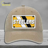 STEELERS Graphic Novelty License Plate Hat HAT-MLP-14651 Unconstructed Cotton Khaki