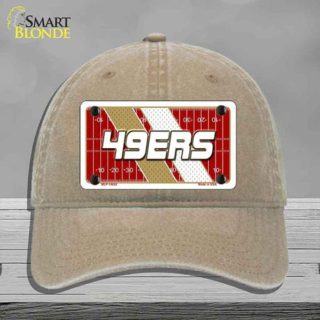 49ERS Graphic Novelty License Plate Hat HAT-MLP-14652 Unconstructed Cotton Khaki